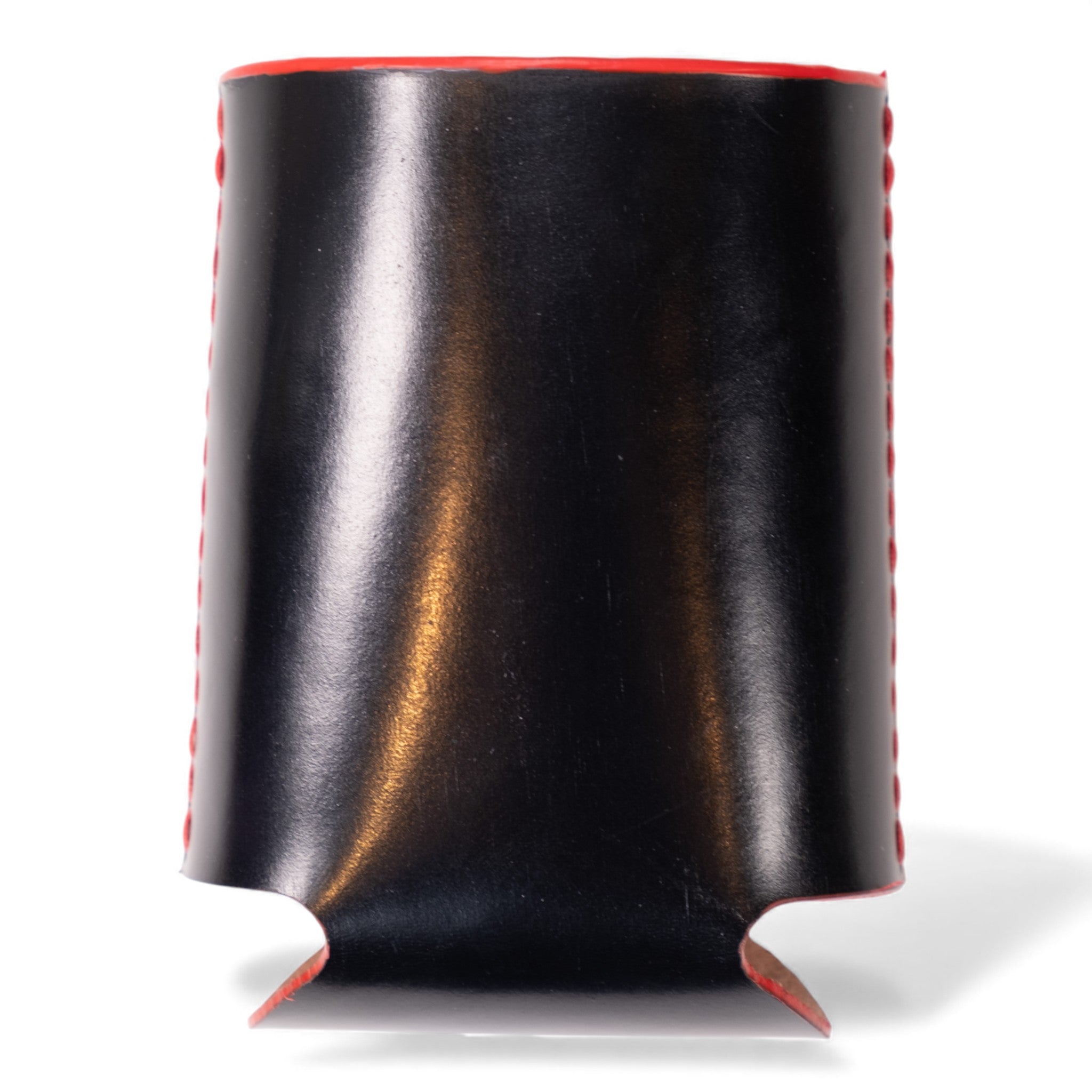 Black Leather Can Cooler