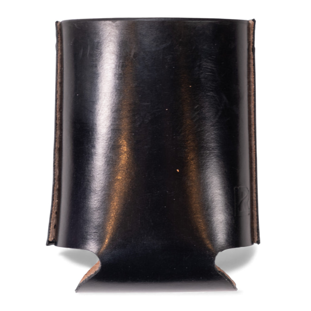 Black Leather Can Cooler