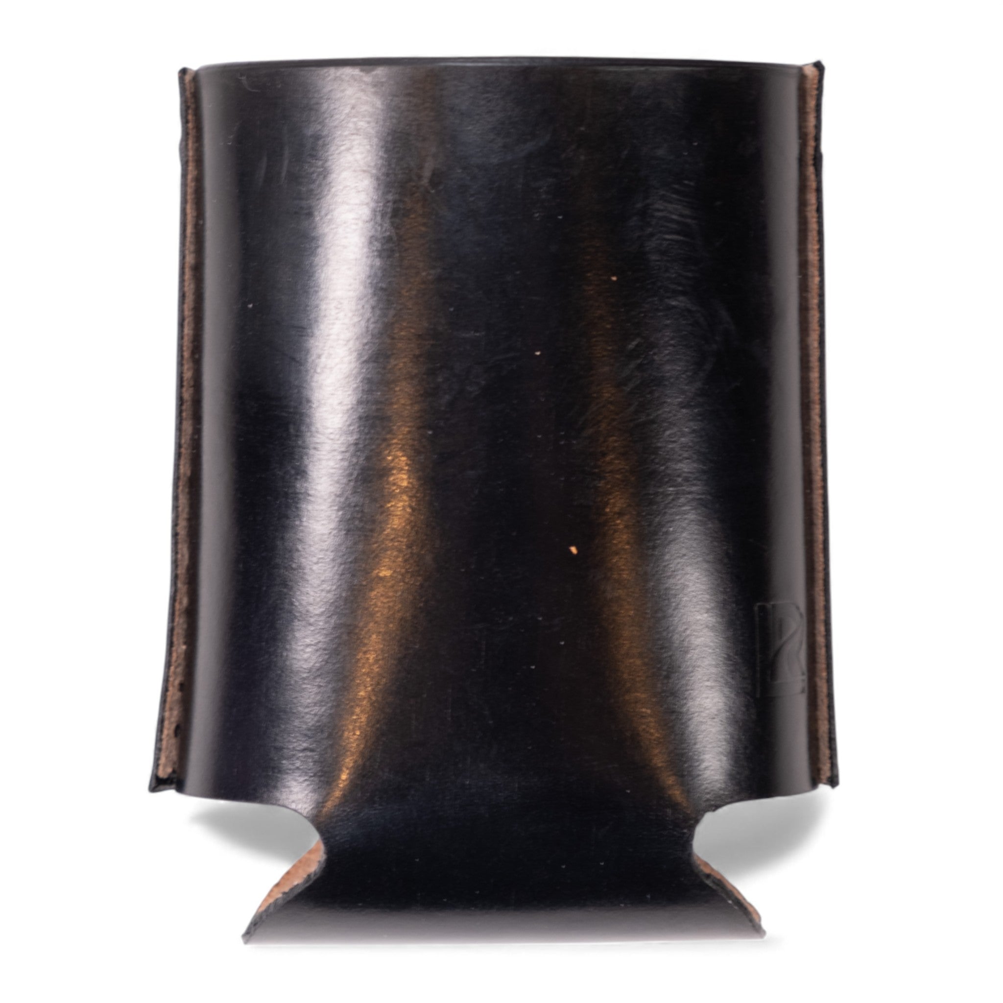 Black Leather Can Cooler