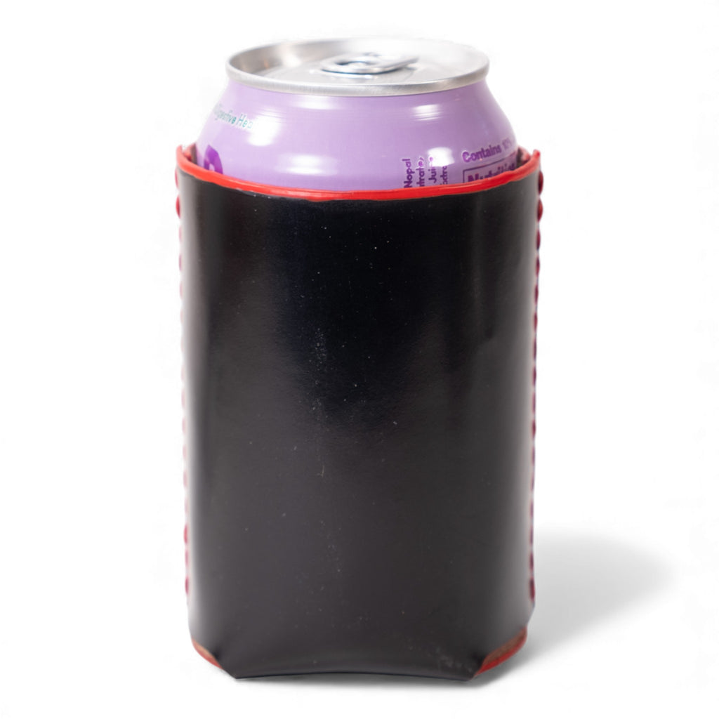 Black Leather Can Cooler
