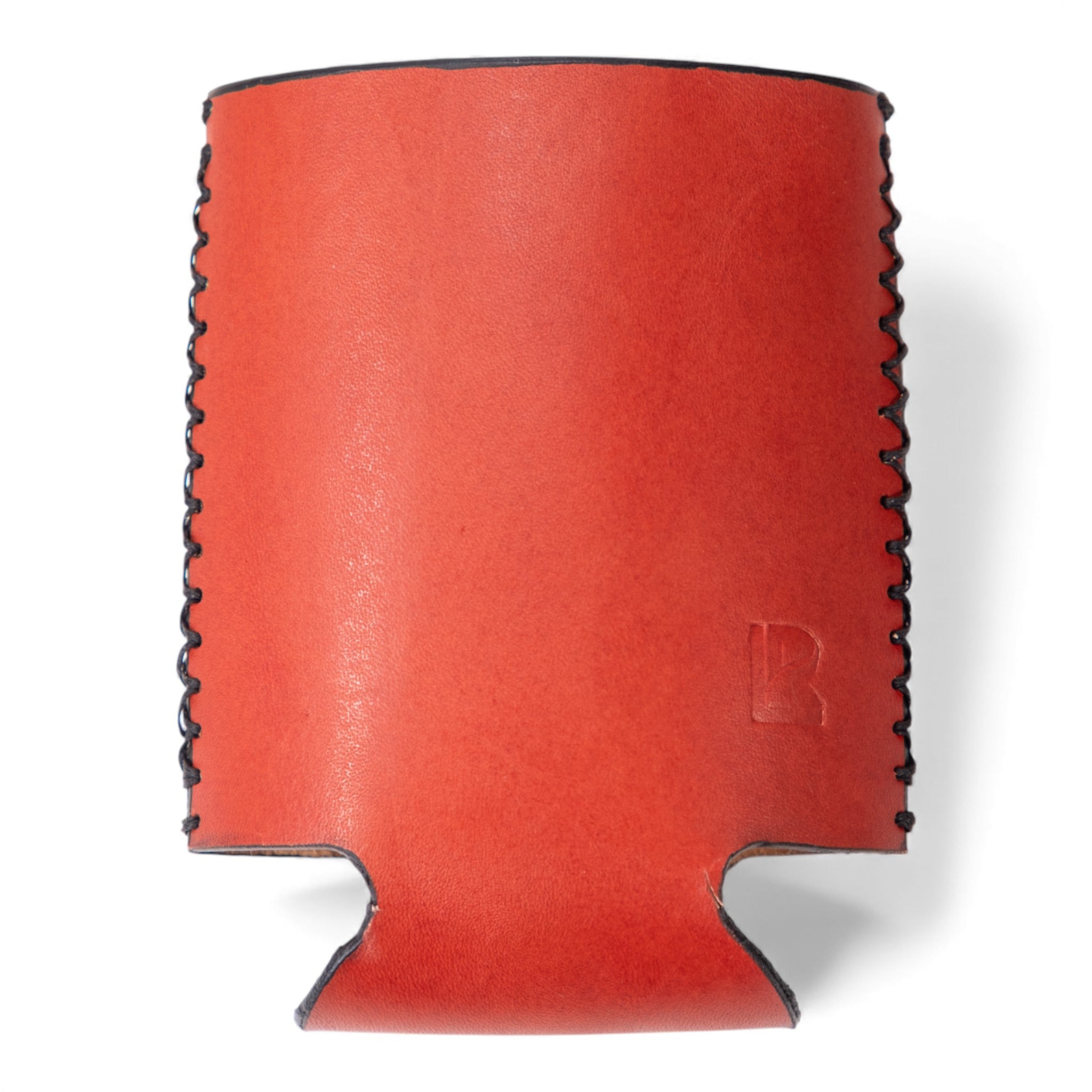 Red Leather Can Cooler
