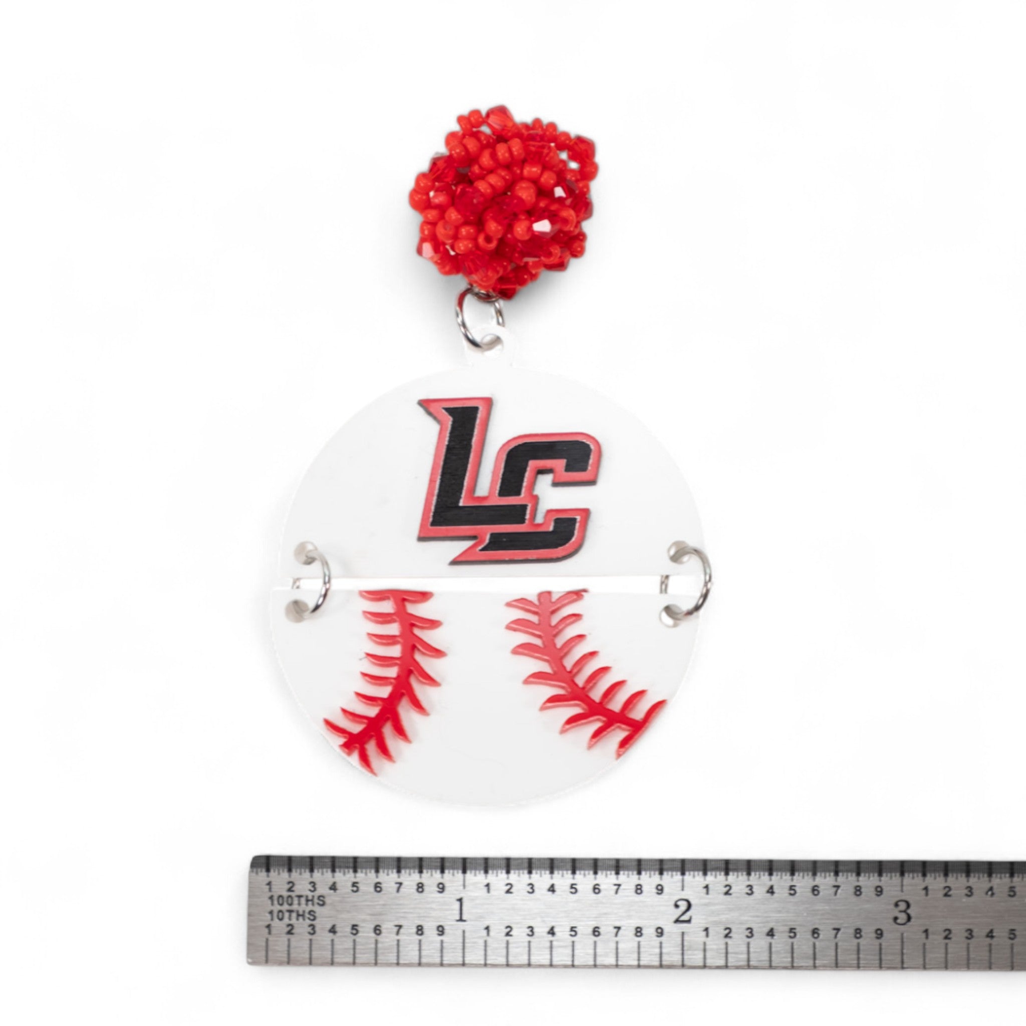 Lanier County Baseball Half Ball Earings