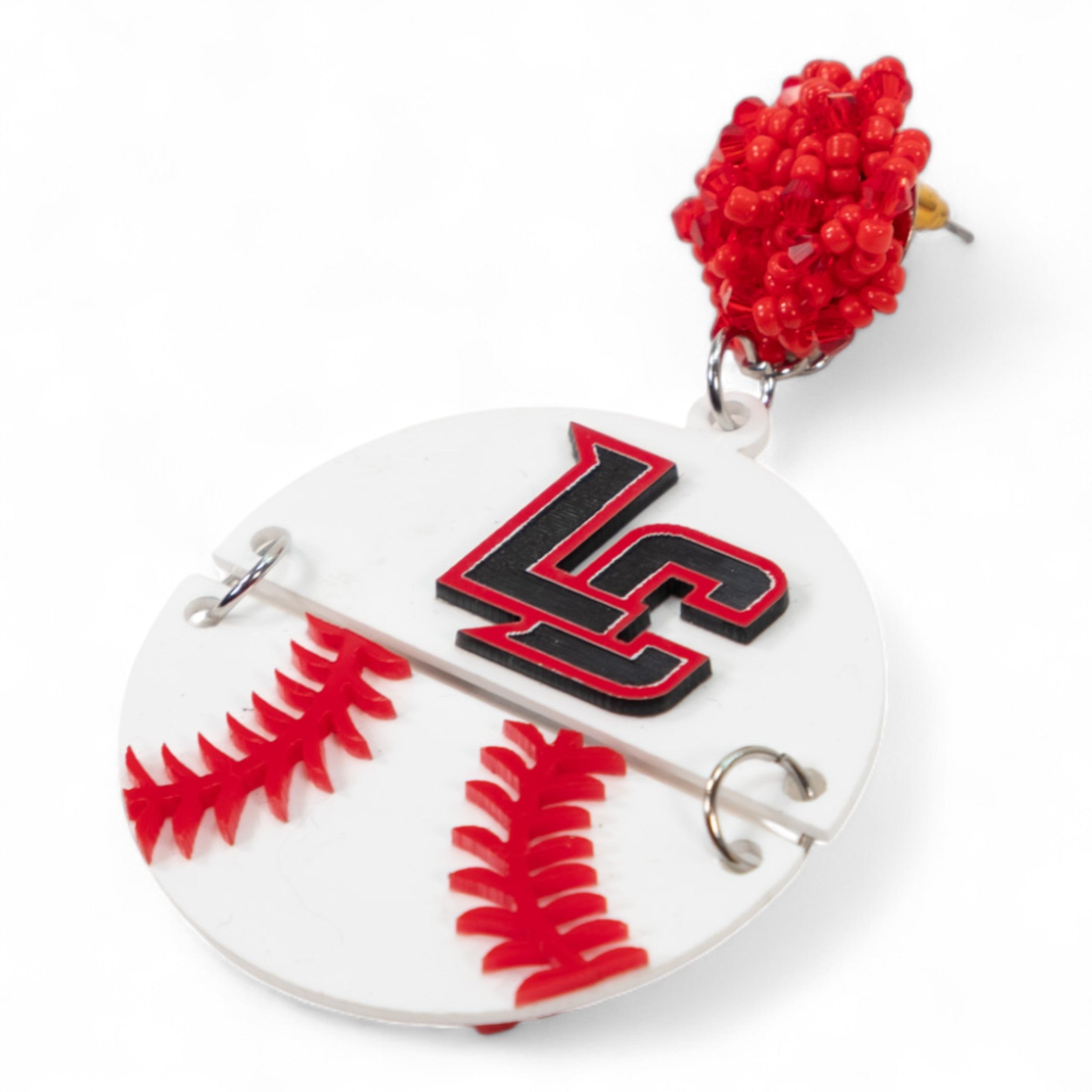 Lanier County Baseball Half Ball Earings