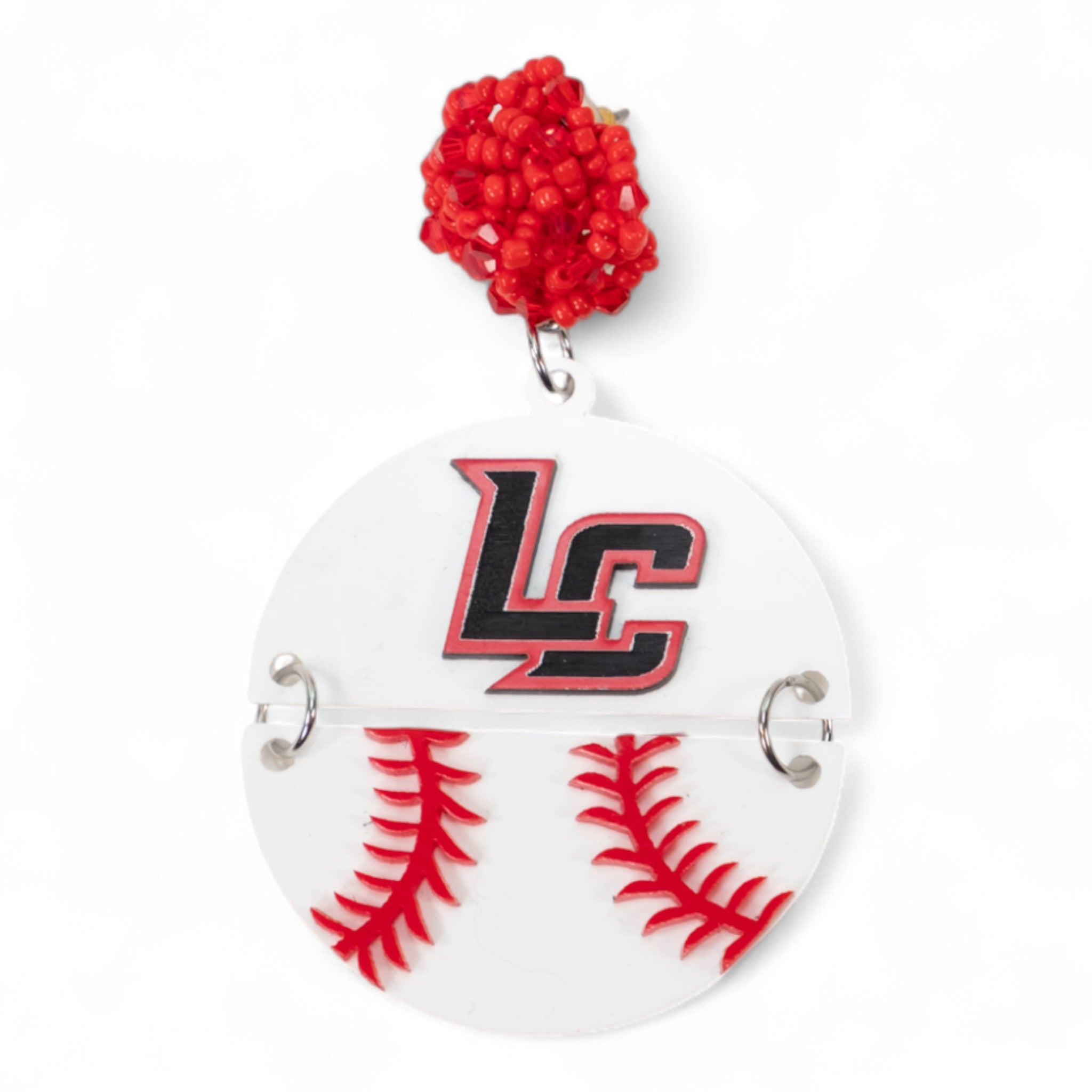Lanier County Baseball Half Ball Earings
