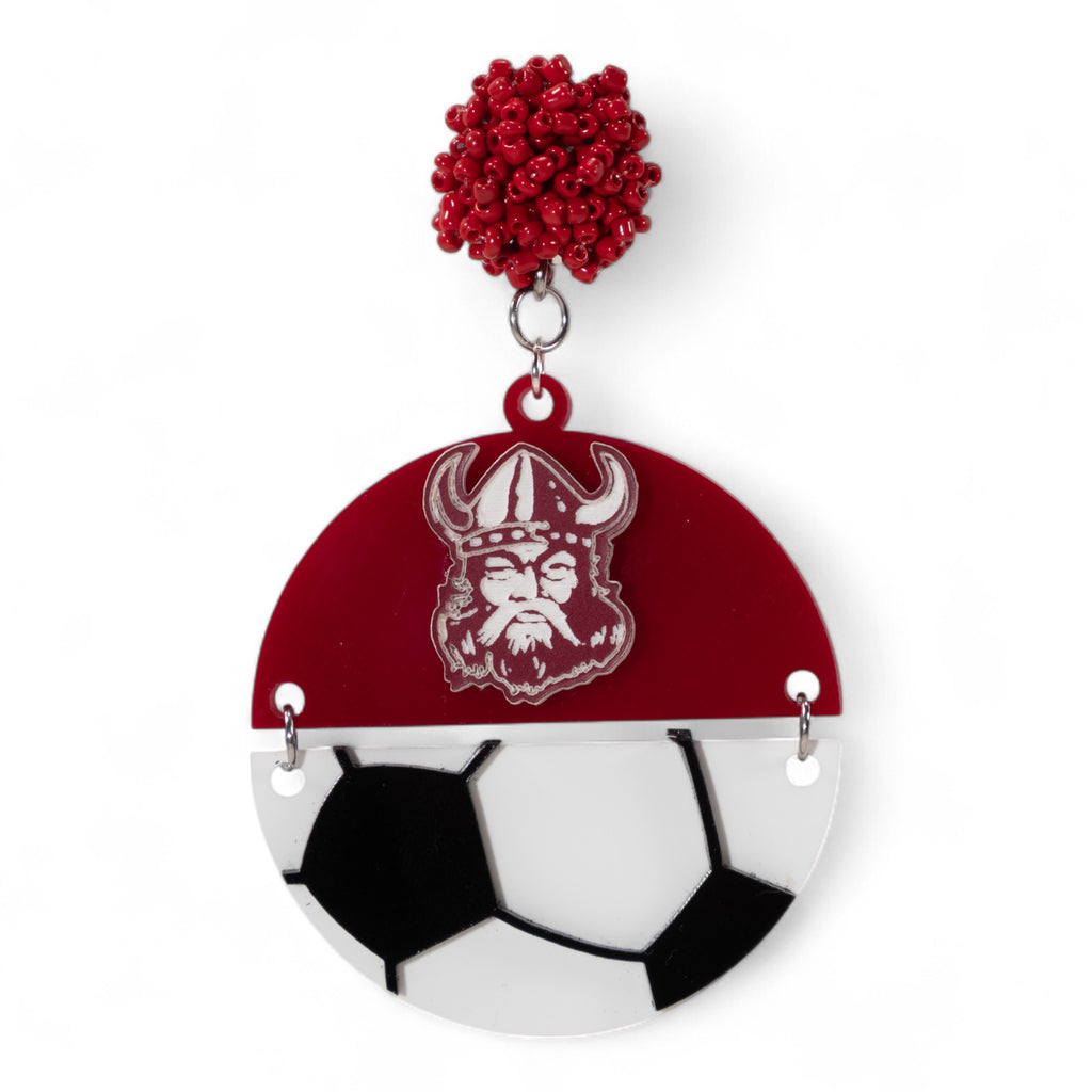Lowndes County Soccer Half Ball Earings