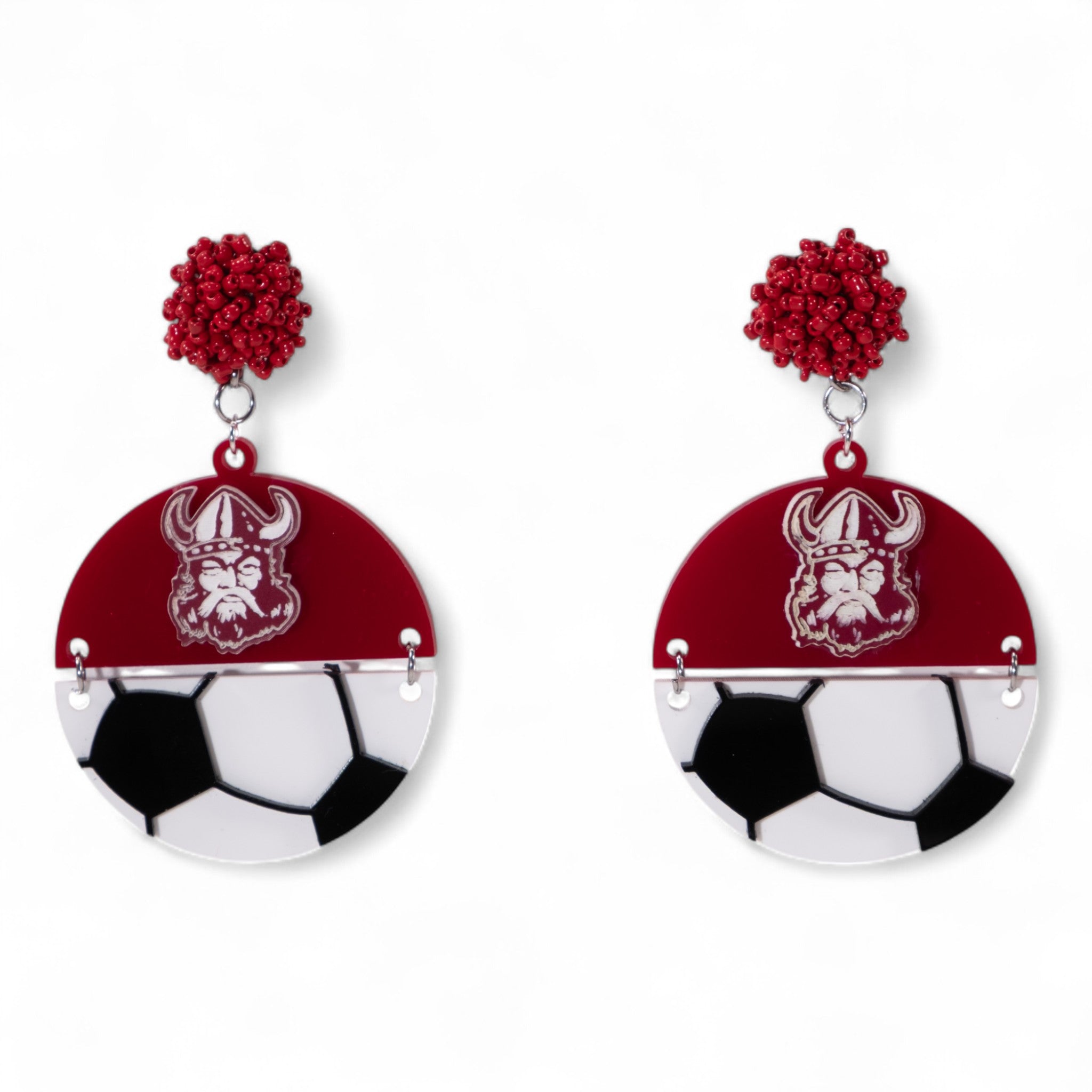 Lowndes County Soccer Half Ball Earings