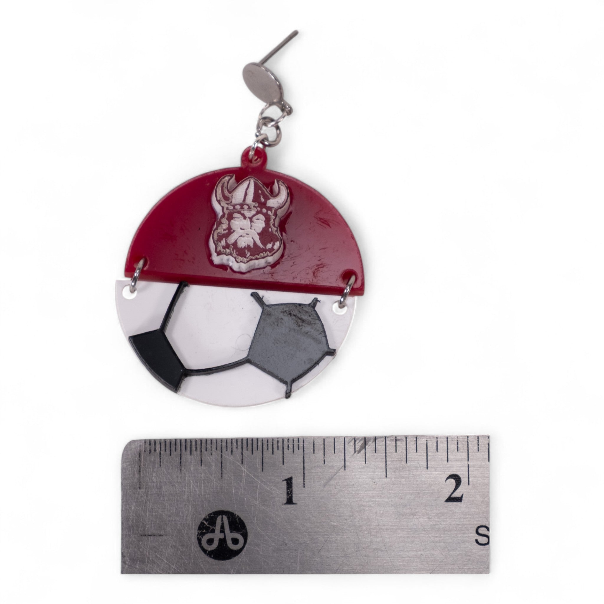 Lowndes County Soccer Half Ball Earings