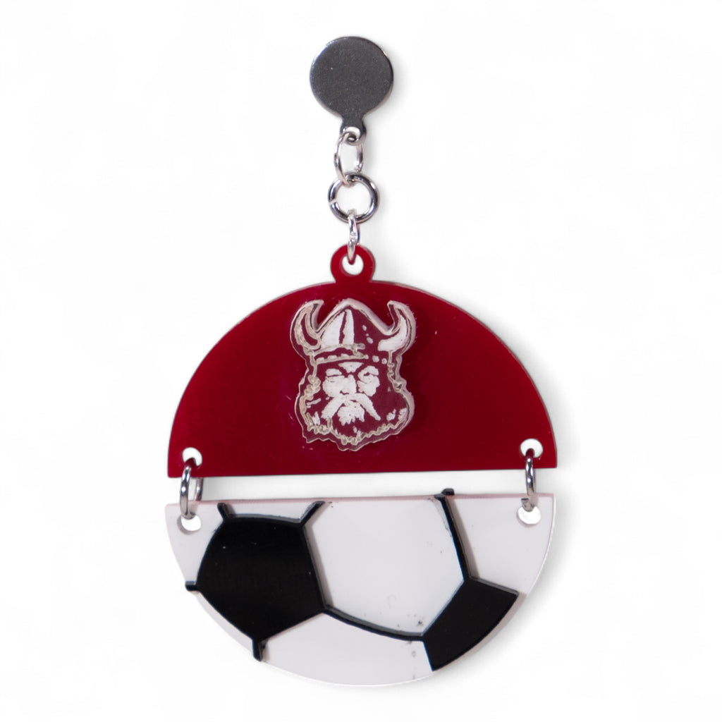 Lowndes County Soccer Half Ball Earings
