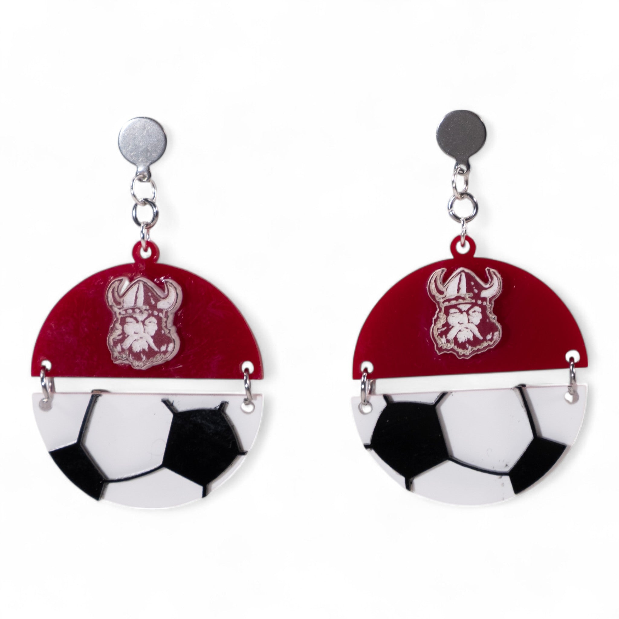 Lowndes County Soccer Half Ball Earings