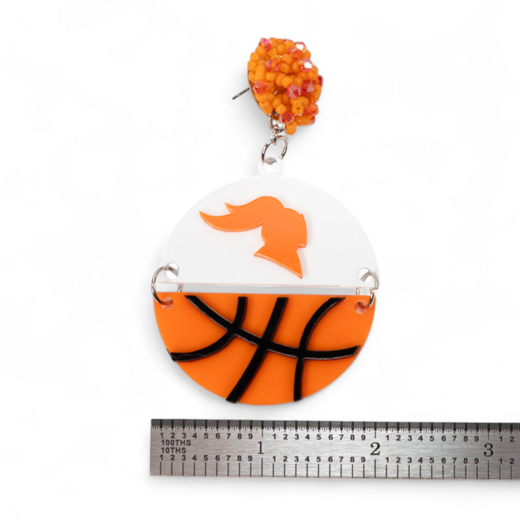 Valwood Basketball Half Ball Earings