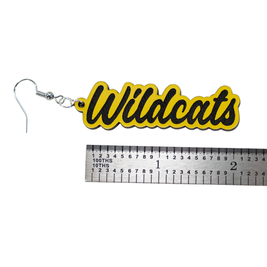 Valdosta Wildcats Script Dangle Earings
