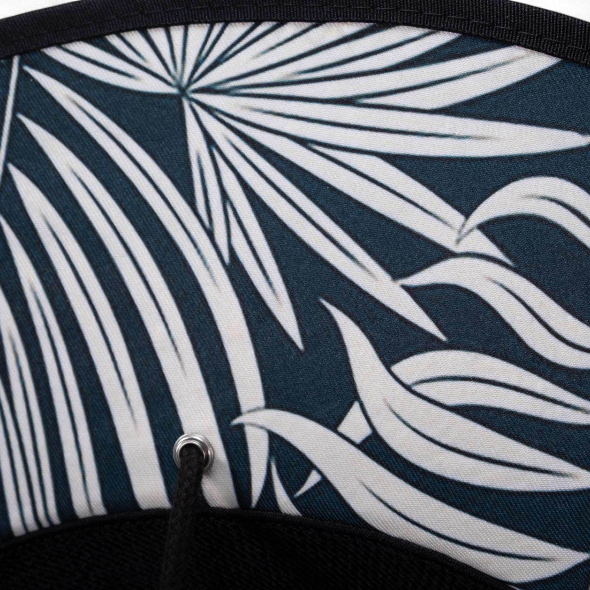 Straw Hat with Black Trim