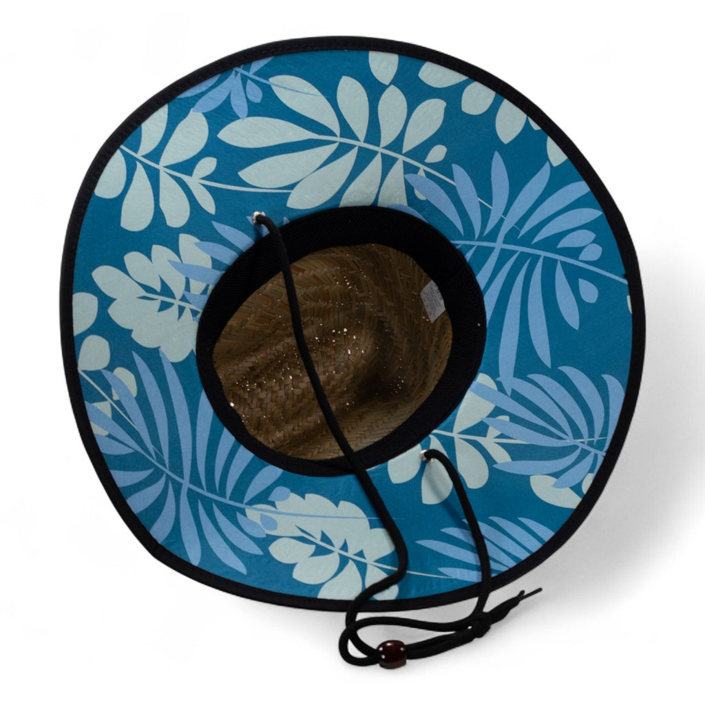 Straw Hat with Black Trim