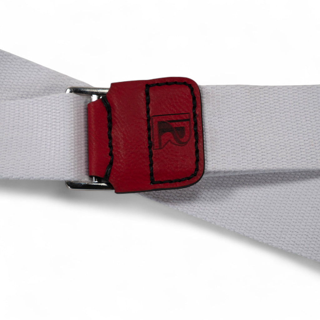 Red and White Cotton Webbing Purse Strap