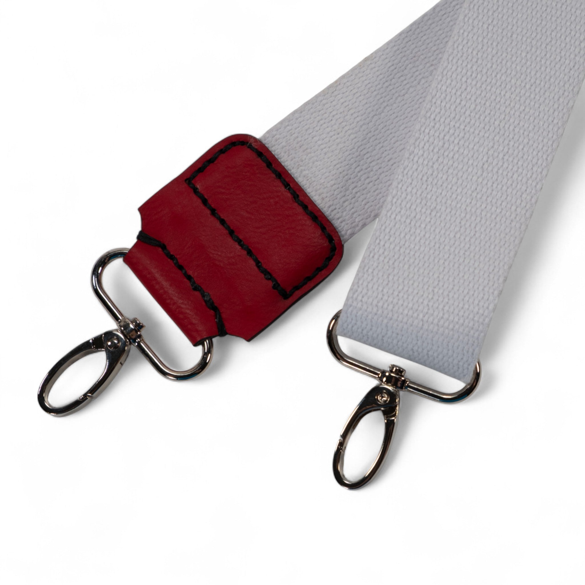 Red and White Cotton Webbing Purse Strap