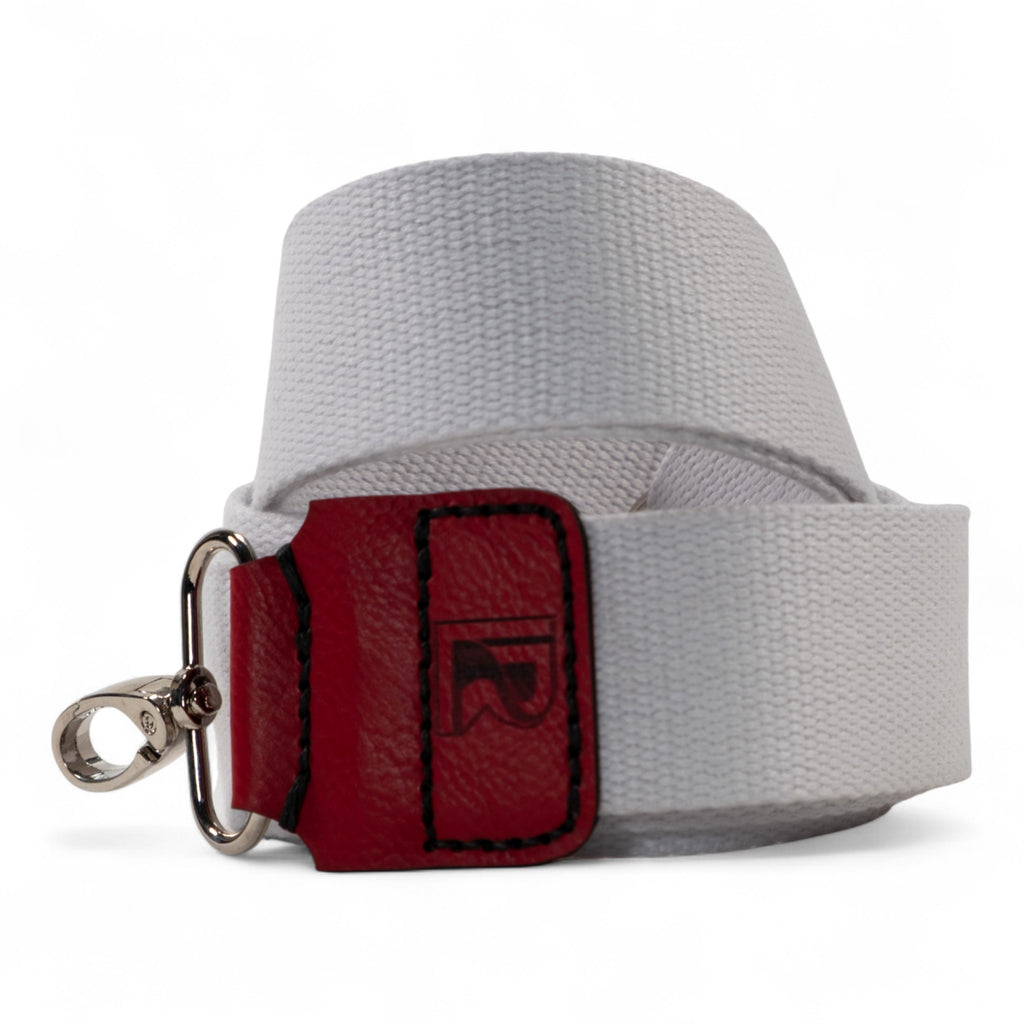 Red and White Cotton Webbing Purse Strap